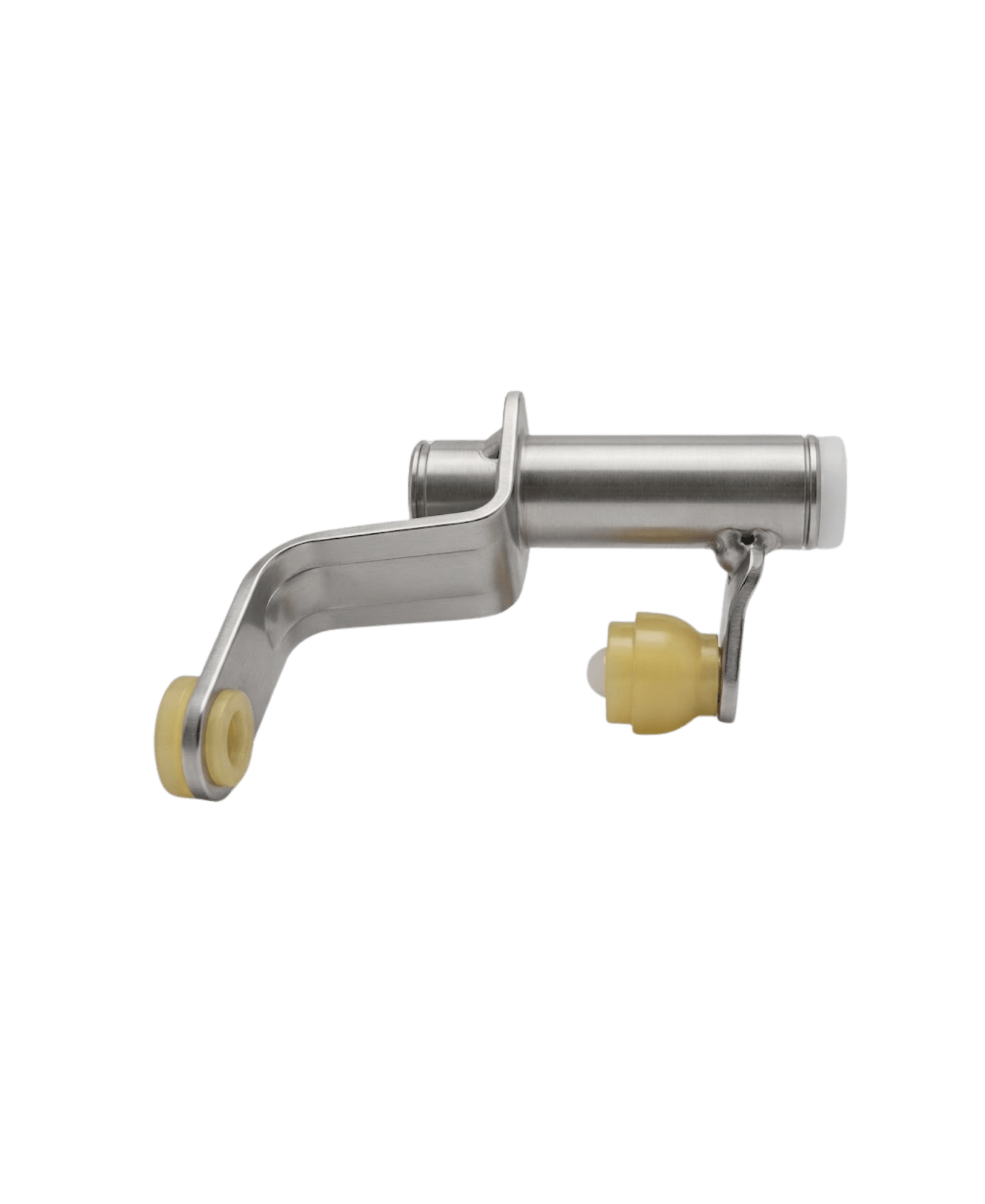 Gear selector shaft relay lever with yellow bushings